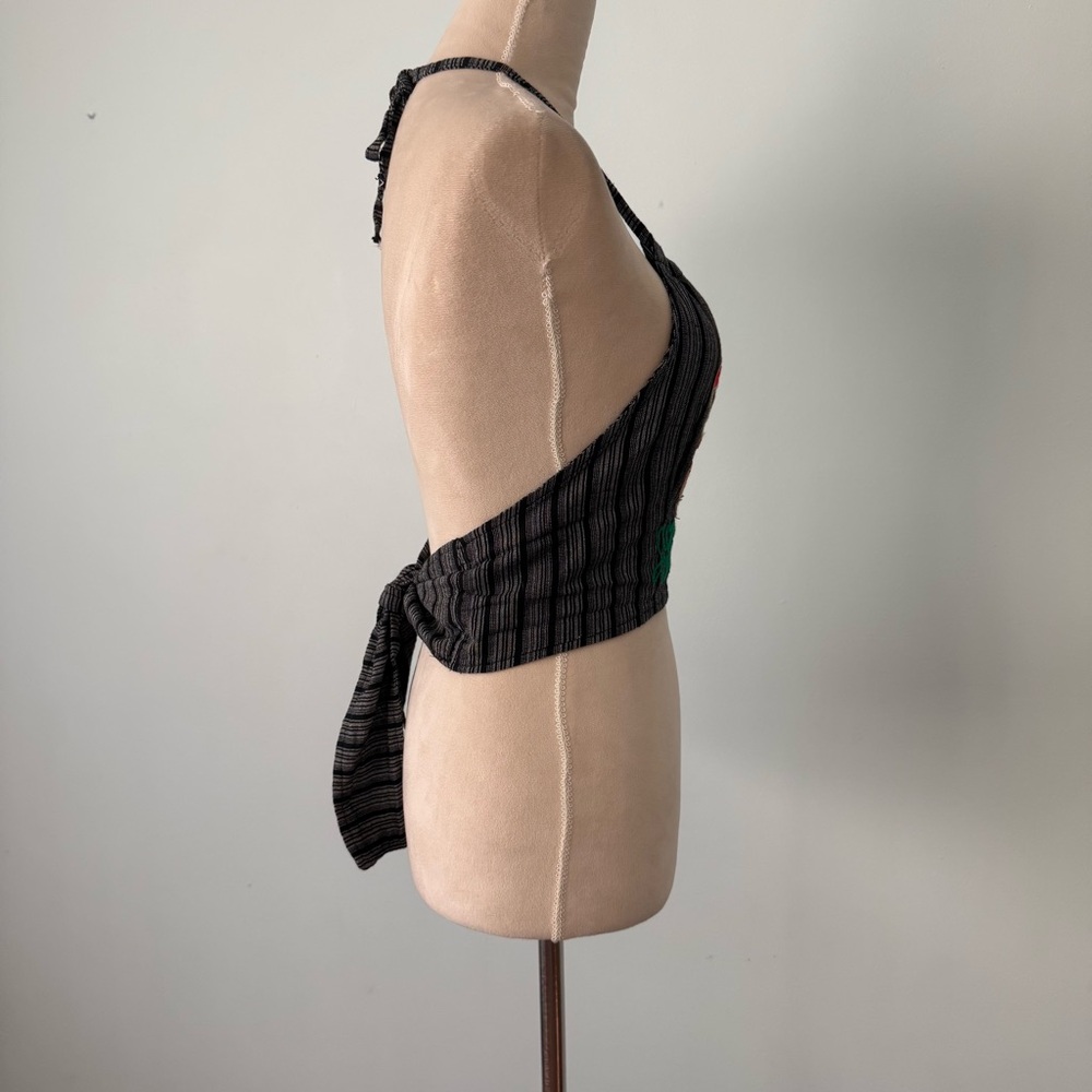 🍄 Katimandu Imports Mushroom Halter Top | Handmade Nepal Cotton Boho Fairy Core - Picture 7 of 11
